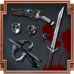 You killed characters with each weapon and offensive gadget 
