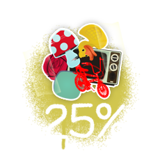 Collect 25% of the prize bubbles on the story levels