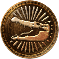 Stand on the crocodile in the Secret Library